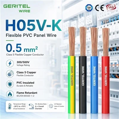 H05V-K ledning 300/500V klasse 5 PVC enkeltkjerne